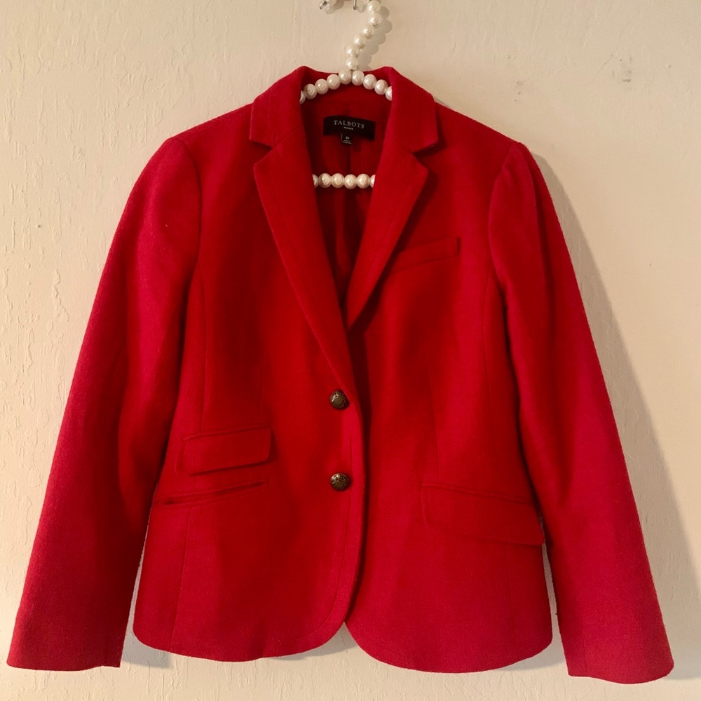 Talbots red blazer